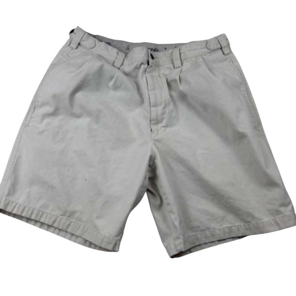 PING Golf Shorts Flat Front Khaki Casual Lightweight‎ Mens Size 34